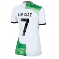 Fotballdrakt Dame Liverpool Luis Diaz #7 Bortedrakt 2023-24 Kortermet